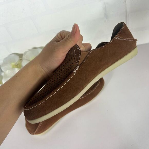 Olukai womens Loafers size 9 Brown Leather - Picture 11 of 15